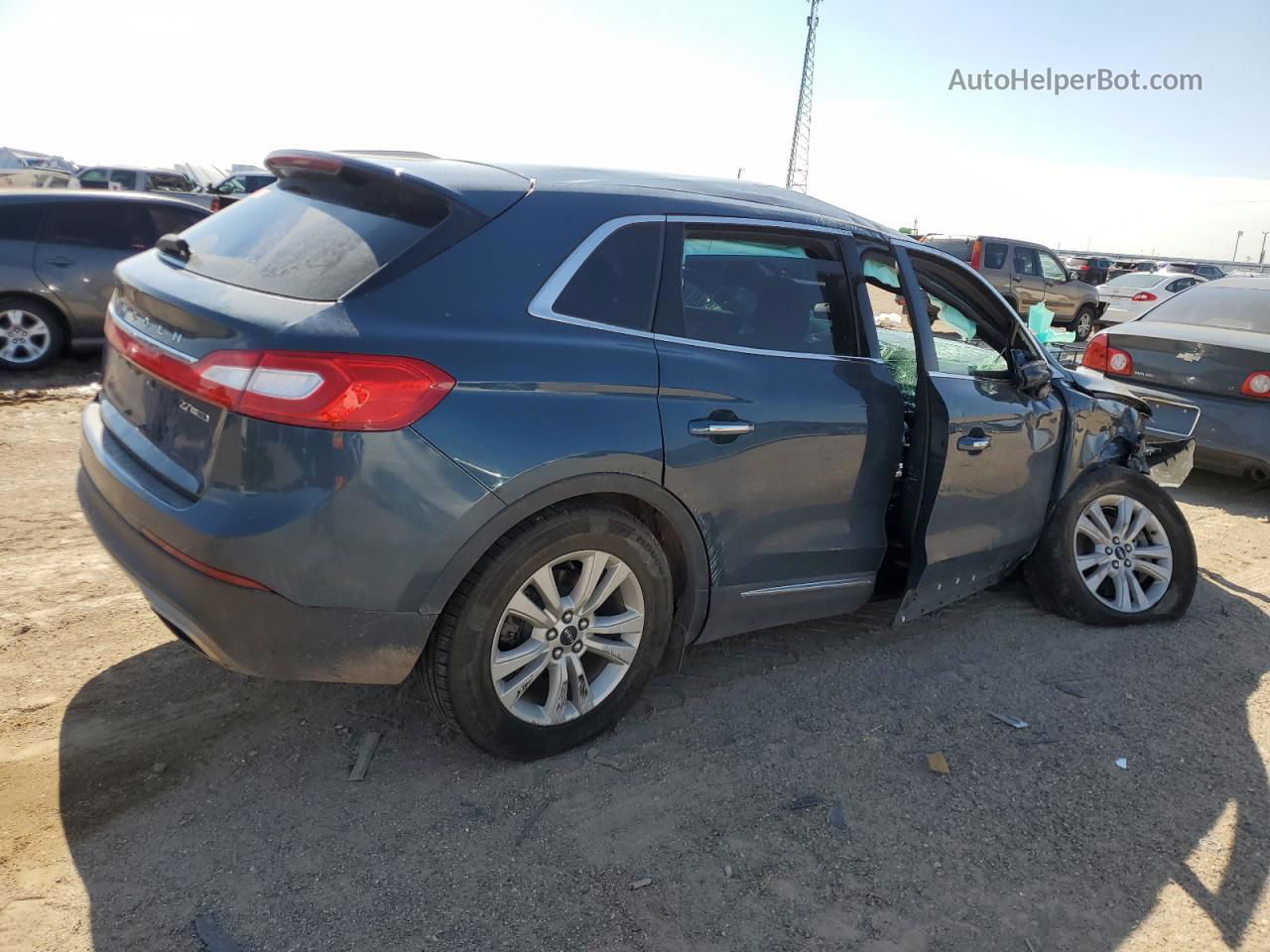 2016 Lincoln Mkx Premiere Синий vin: 2LMTJ6JP8GBL29336