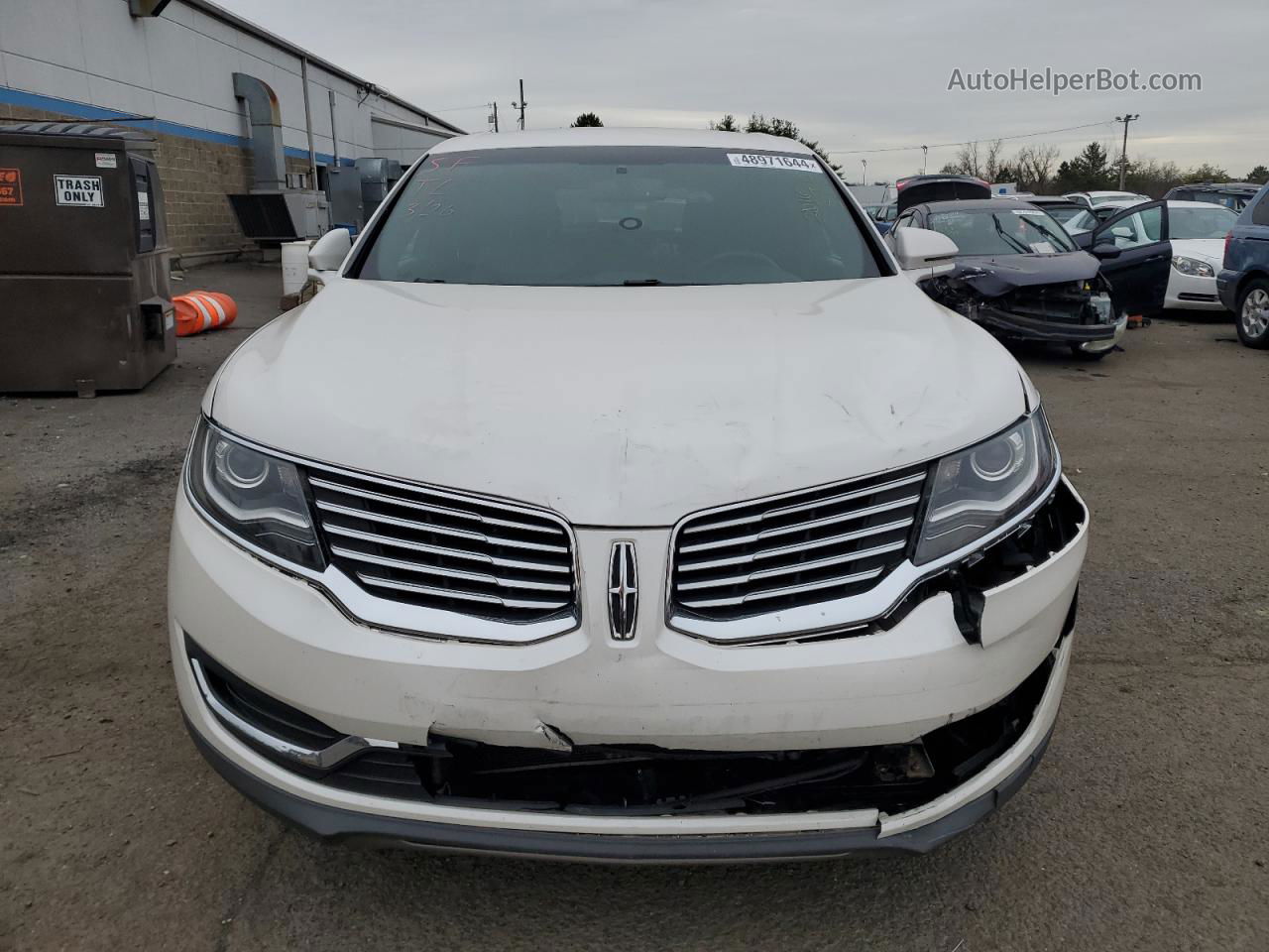 2016 Lincoln Mkx Premiere White vin: 2LMTJ6JR4GBL59015