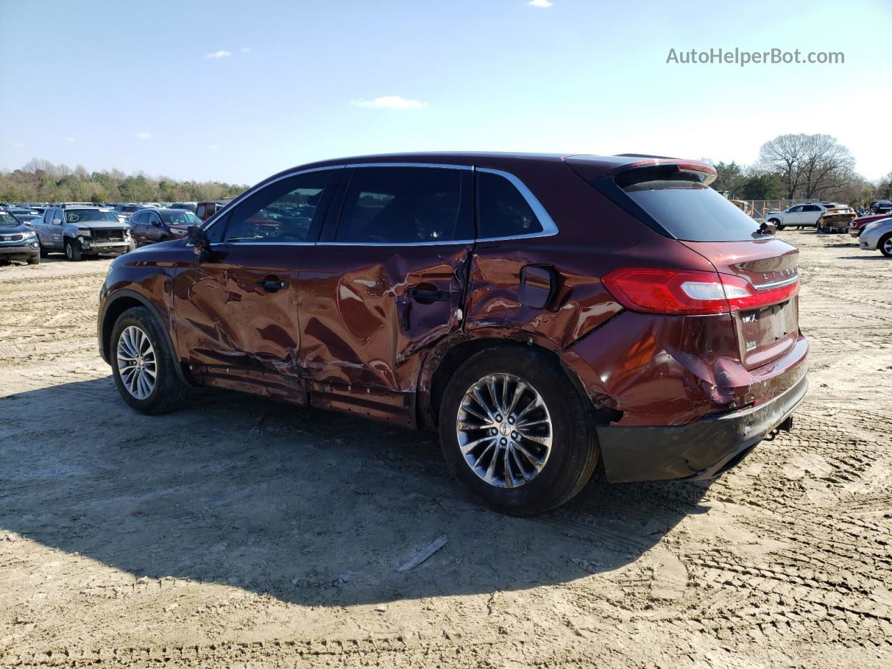 2016 Lincoln Mkx Select Бордовый vin: 2LMTJ6KR4GBL49941