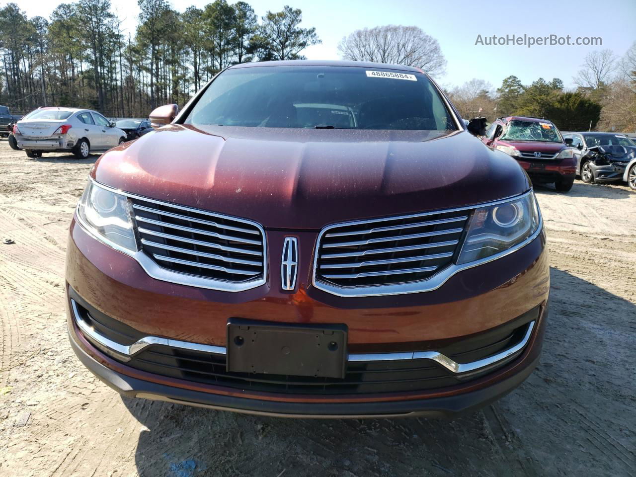 2016 Lincoln Mkx Select Бордовый vin: 2LMTJ6KR4GBL49941