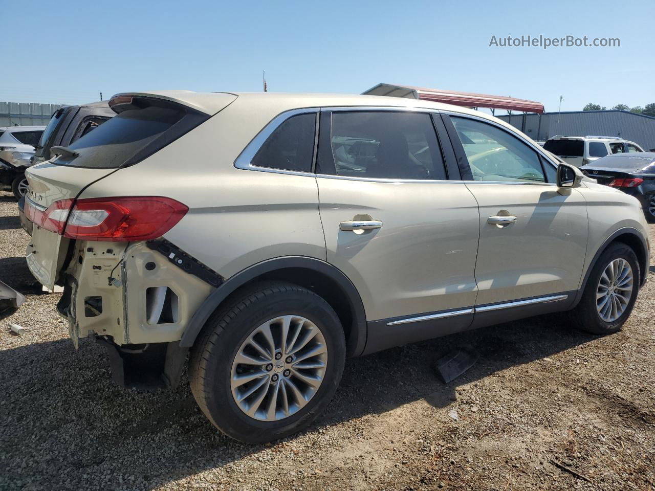 2016 Lincoln Mkx Select Бежевый vin: 2LMTJ6KR5GBL78994