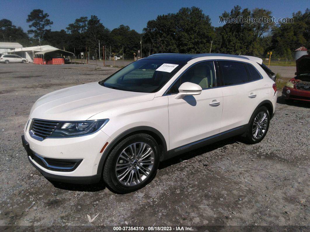 2016 Lincoln Mkx Reserve White vin: 2LMTJ6LP4GBL75937