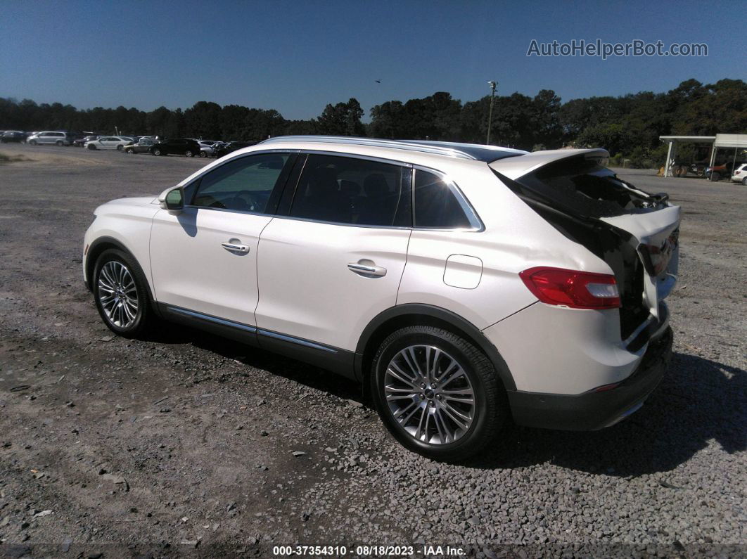 2016 Lincoln Mkx Reserve White vin: 2LMTJ6LP4GBL75937