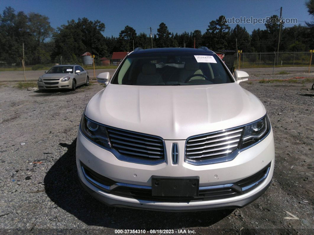 2016 Lincoln Mkx Reserve White vin: 2LMTJ6LP4GBL75937