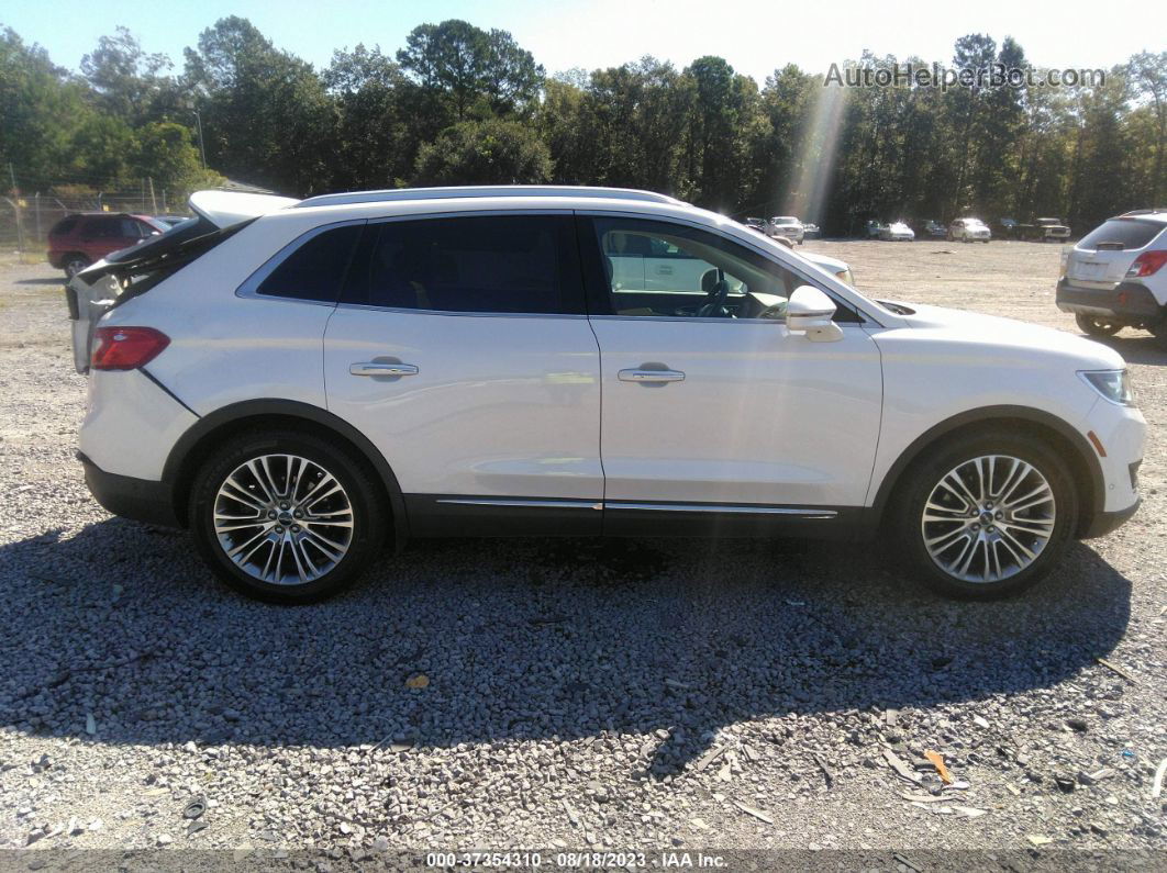 2016 Lincoln Mkx Reserve White vin: 2LMTJ6LP4GBL75937