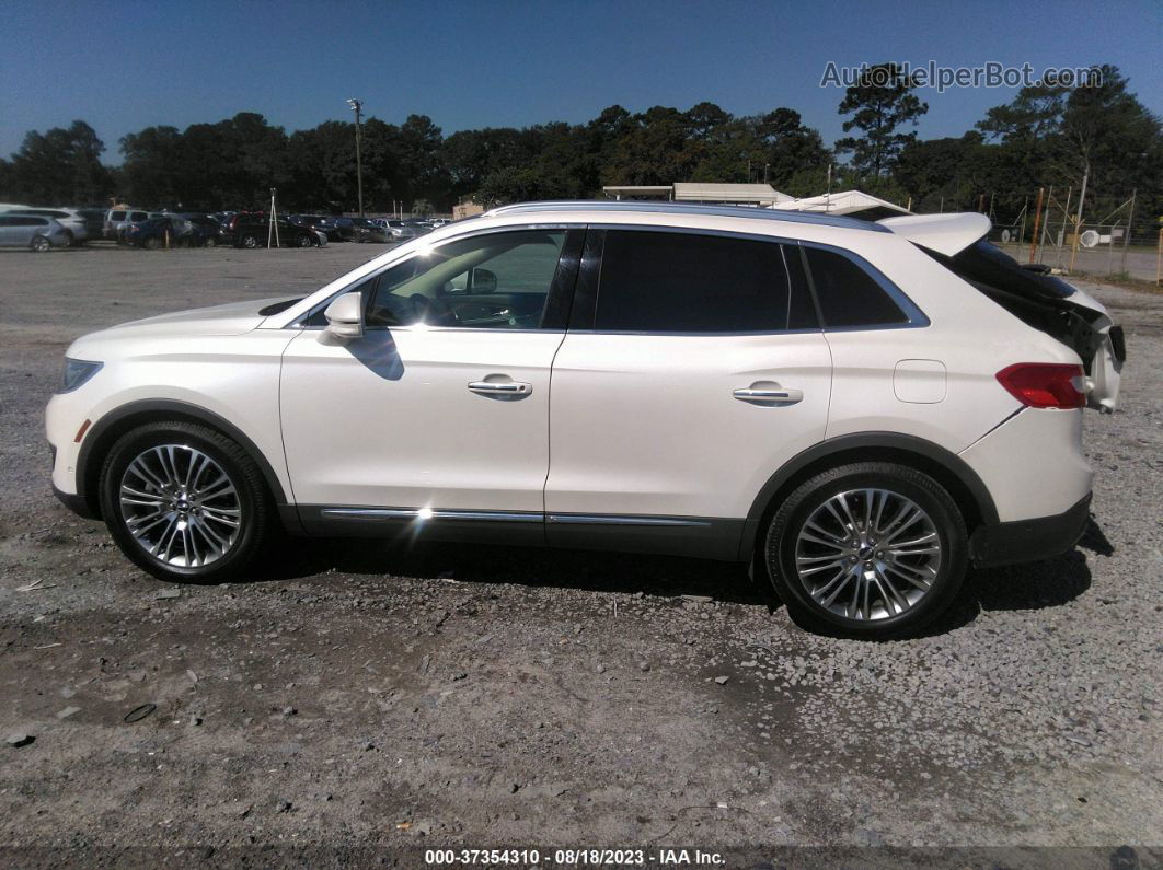 2016 Lincoln Mkx Reserve White vin: 2LMTJ6LP4GBL75937