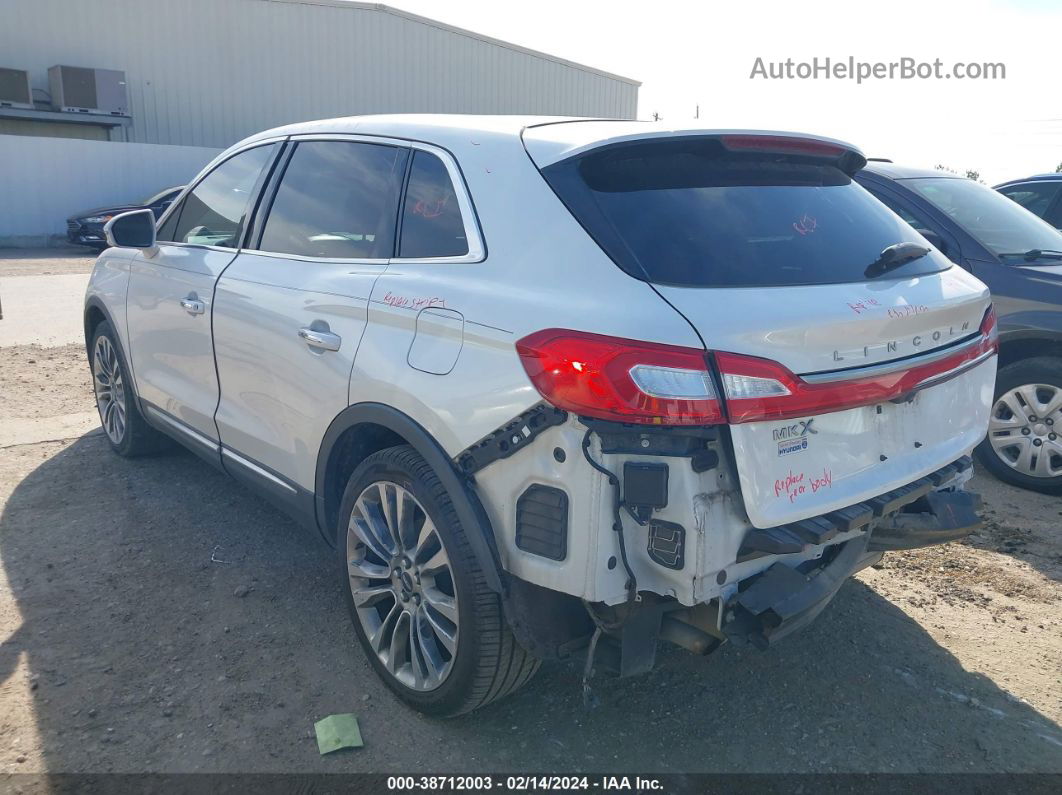 2016 Lincoln Mkx Reserve White vin: 2LMTJ6LR0GBL42631