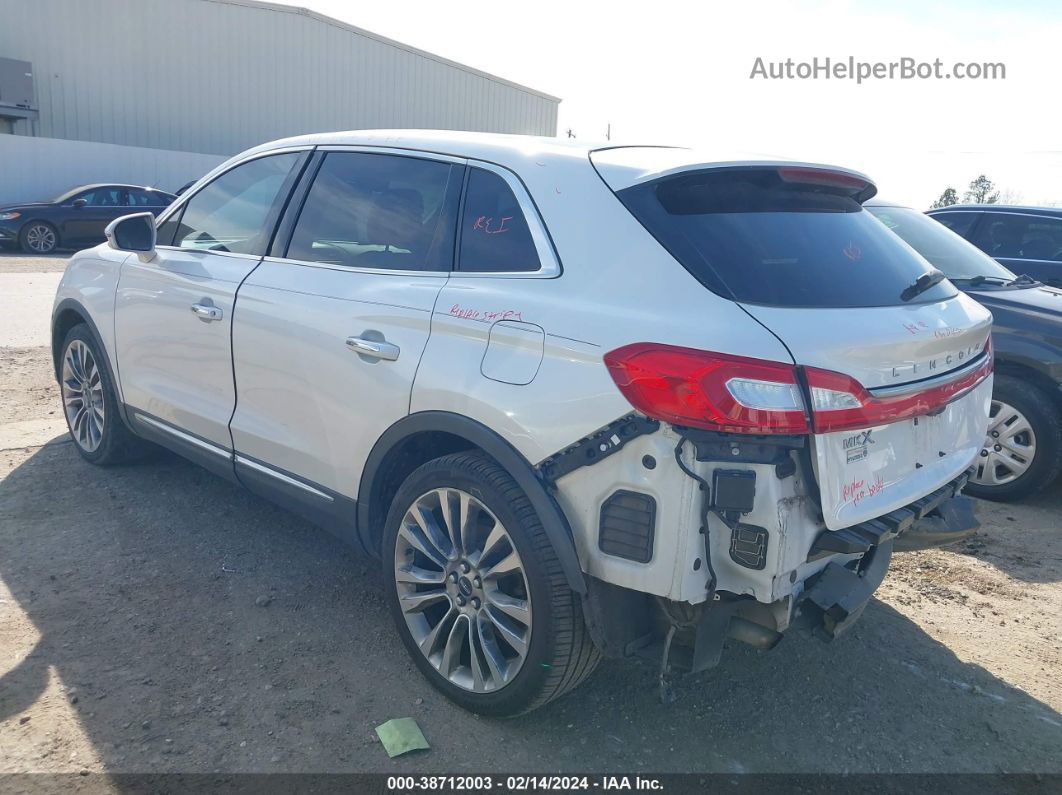 2016 Lincoln Mkx Reserve White vin: 2LMTJ6LR0GBL42631