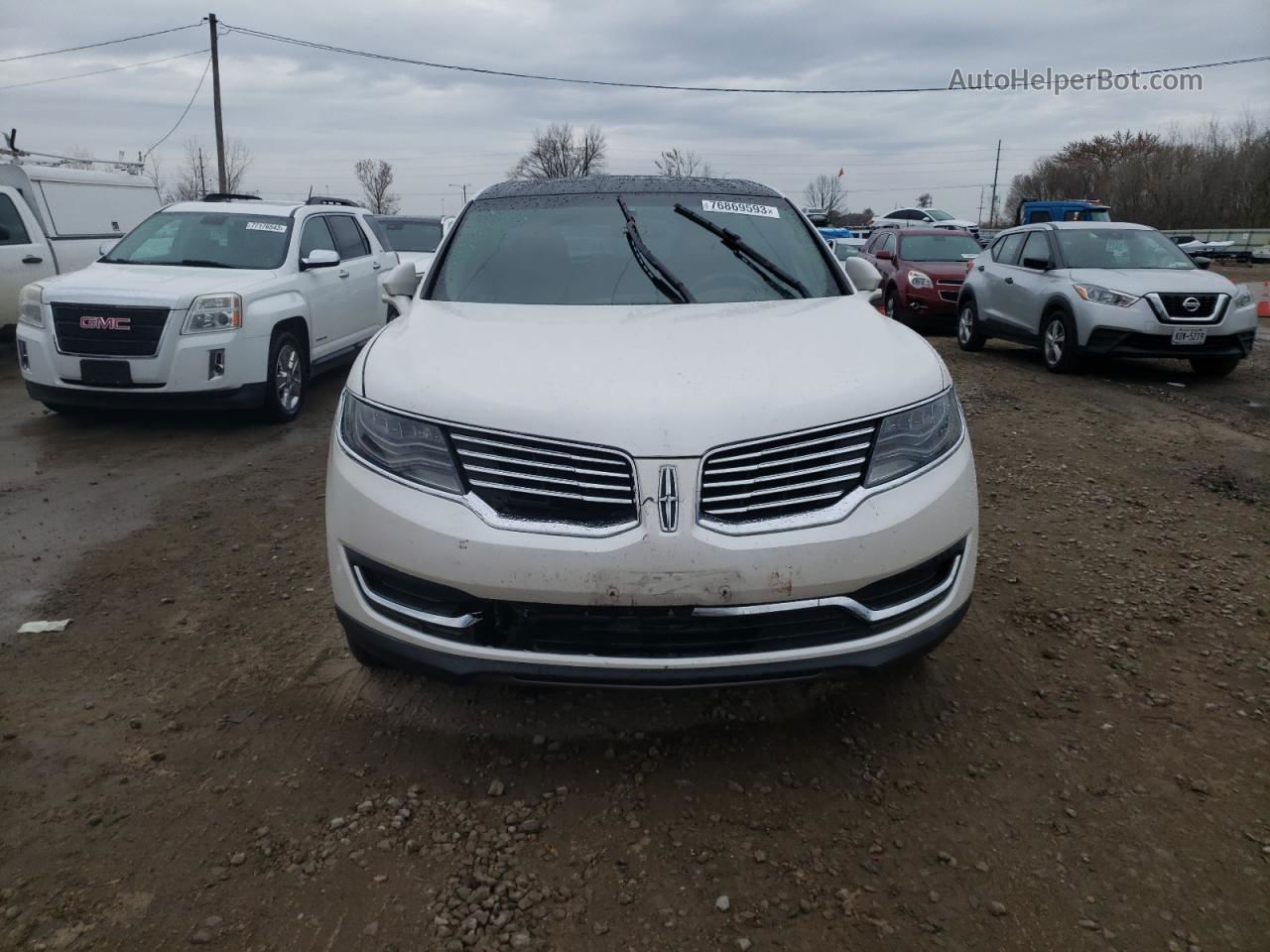 2016 Lincoln Mkx Reserve White vin: 2LMTJ6LR1GBL29628