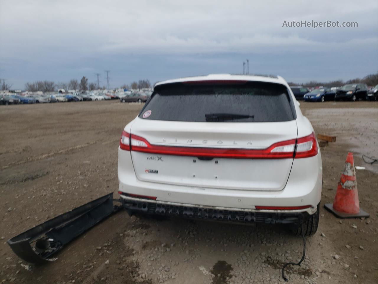 2016 Lincoln Mkx Reserve White vin: 2LMTJ6LR1GBL29628