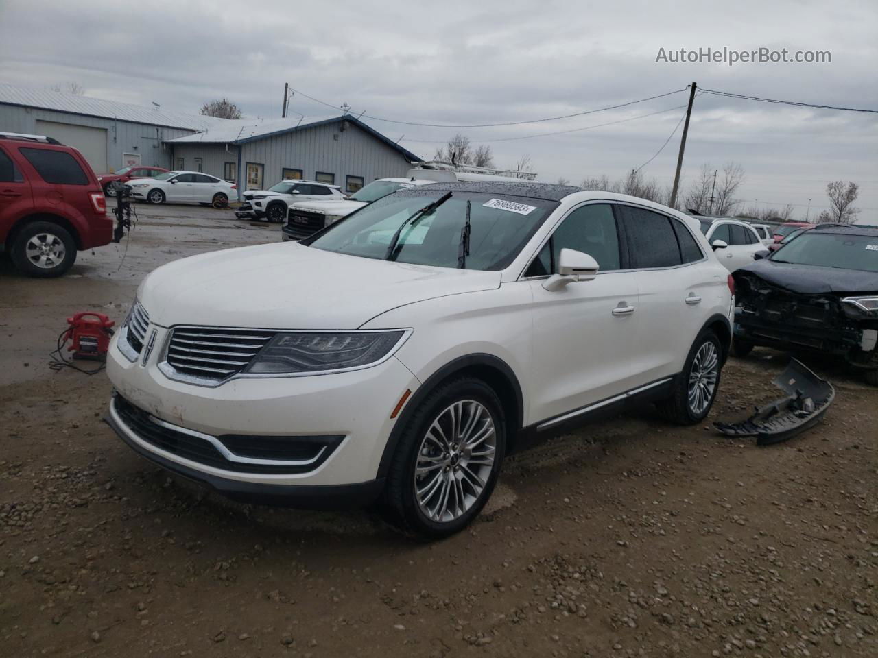 2016 Lincoln Mkx Reserve White vin: 2LMTJ6LR1GBL29628