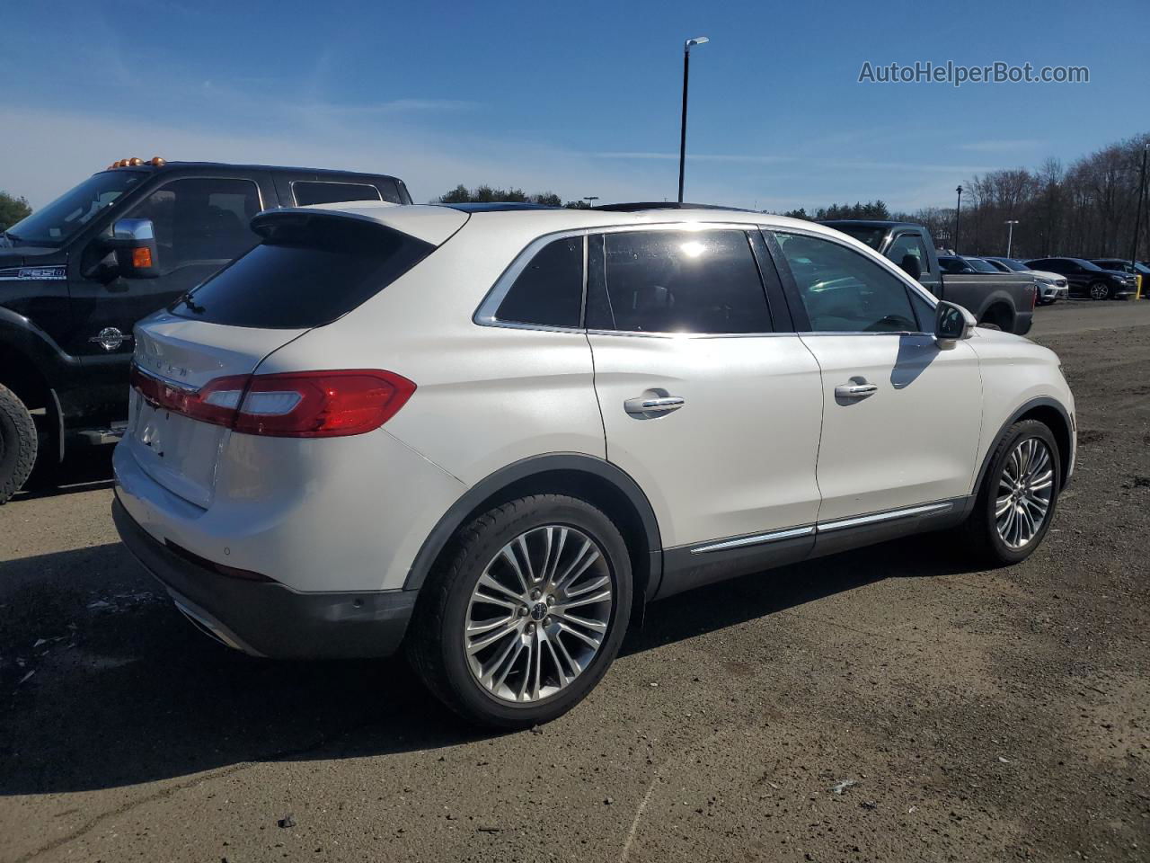 2016 Lincoln Mkx Reserve White vin: 2LMTJ6LR2GBL62752