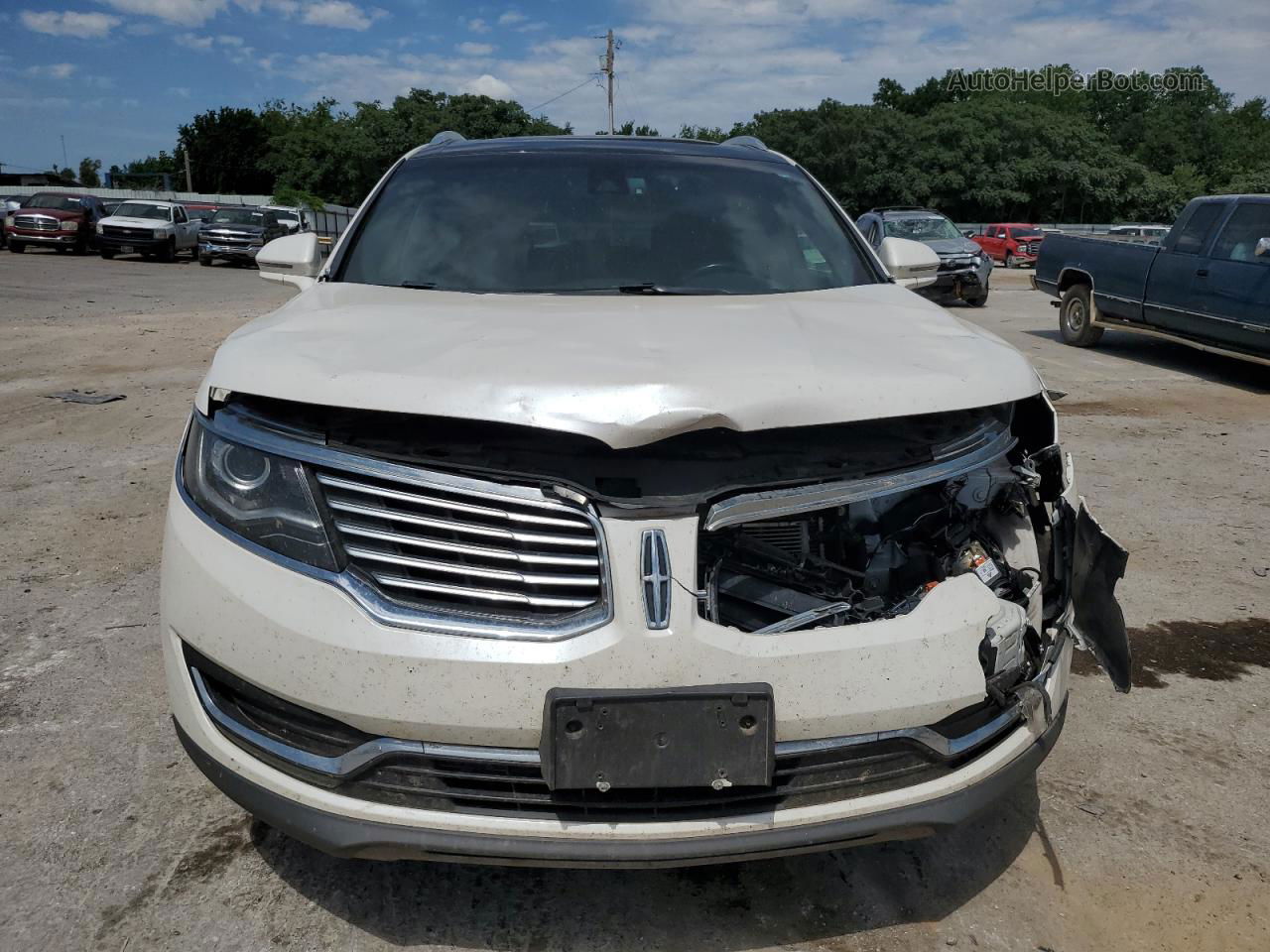 2016 Lincoln Mkx Reserve White vin: 2LMTJ6LR6GBL43766