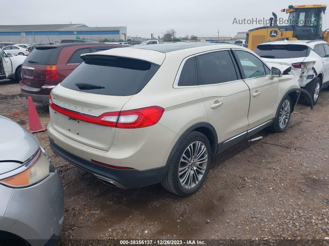 2016 Lincoln Mkx Reserve Beige vin: 2LMTJ6LR7GBL58101