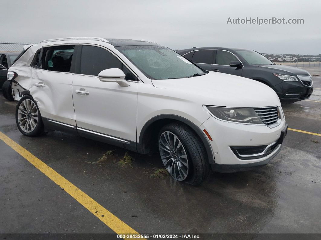 2016 Lincoln Mkx Reserve White vin: 2LMTJ6LR8GBL23101