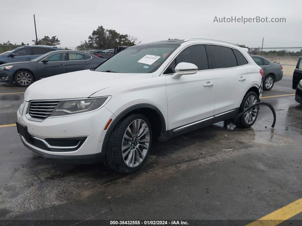 2016 Lincoln Mkx Reserve White vin: 2LMTJ6LR8GBL23101