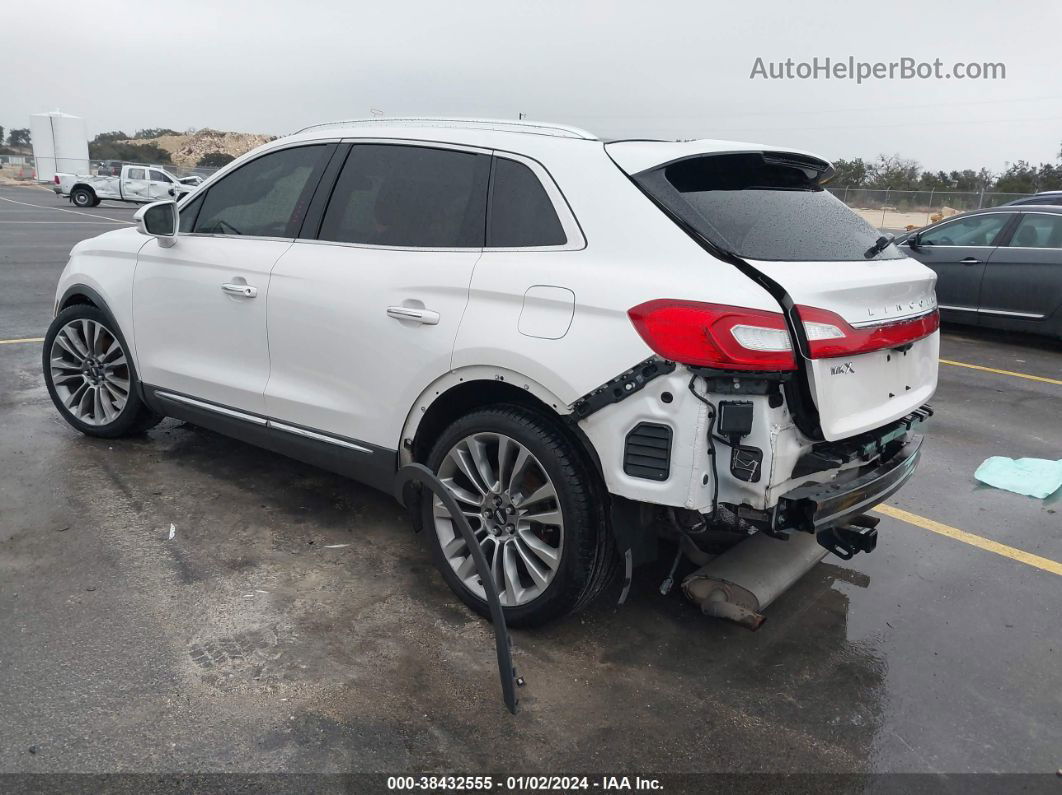 2016 Lincoln Mkx Reserve White vin: 2LMTJ6LR8GBL23101