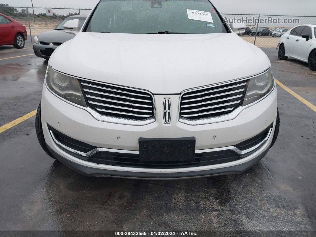 2016 Lincoln Mkx Reserve White vin: 2LMTJ6LR8GBL23101