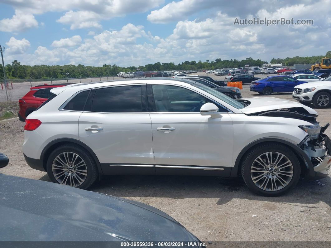 2016 Lincoln Mkx Reserve White vin: 2LMTJ6LR9GBL33636