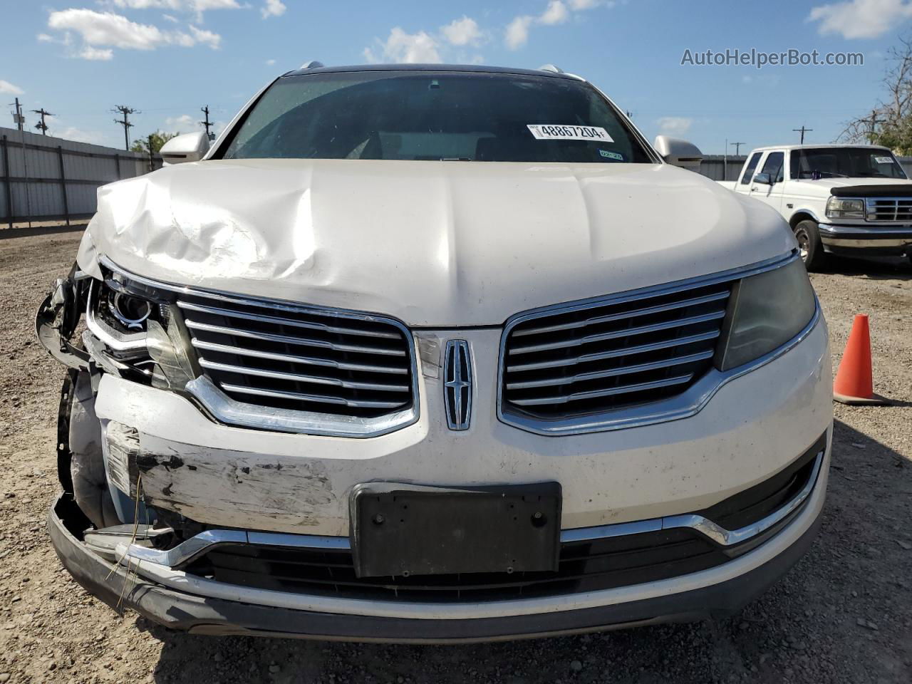 2016 Lincoln Mkx Reserve White vin: 2LMTJ6LR9GBL79449