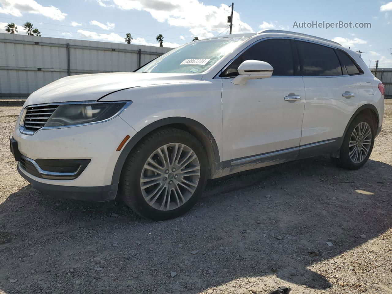 2016 Lincoln Mkx Reserve Белый vin: 2LMTJ6LR9GBL79449