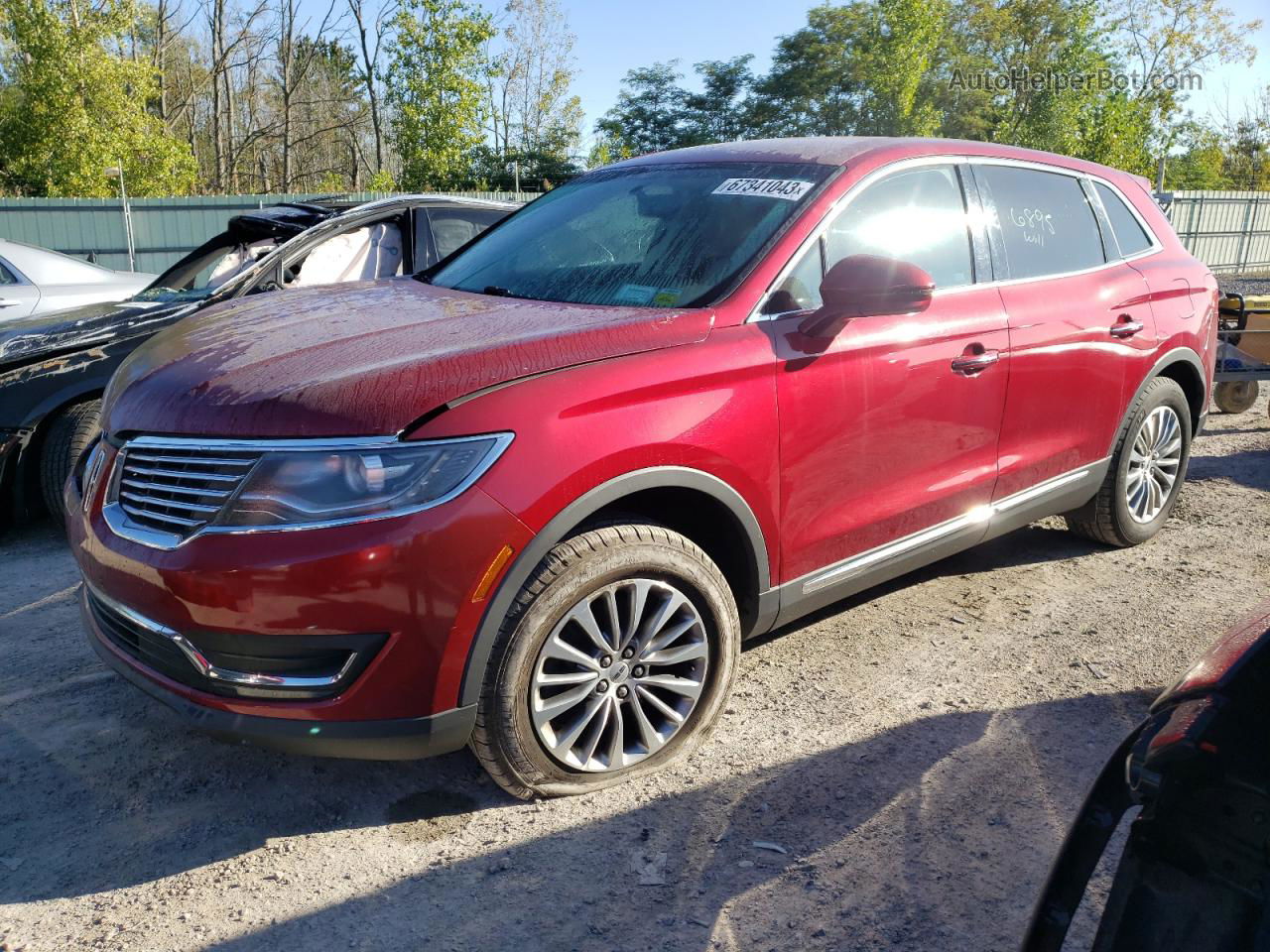 2016 Lincoln Mkx Select Red vin: 2LMTJ8KR5GBL80367