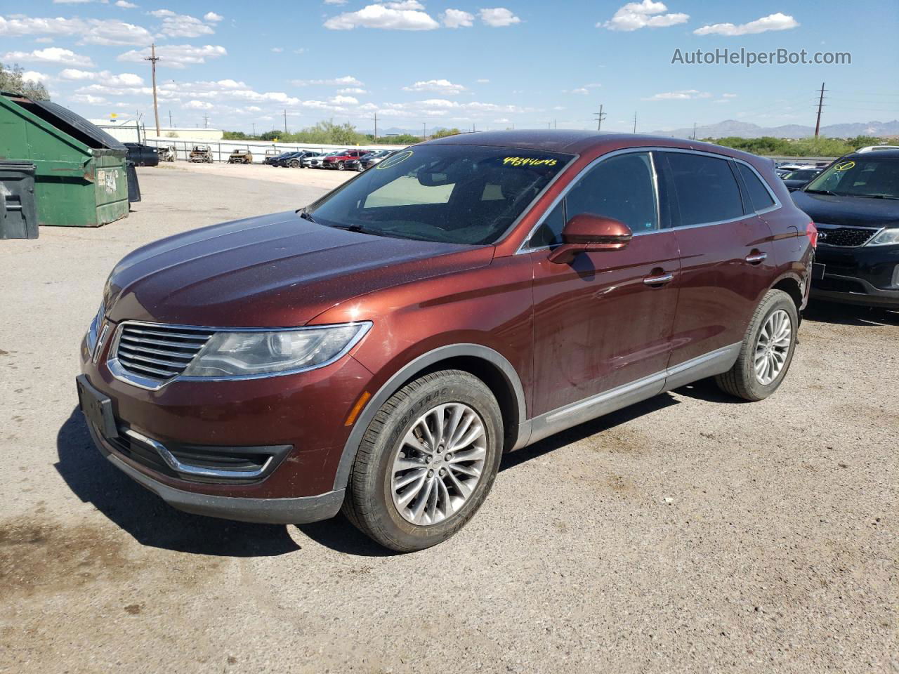 2016 Lincoln Mkx Select Коричневый vin: 2LMTJ8KR6GBL89367