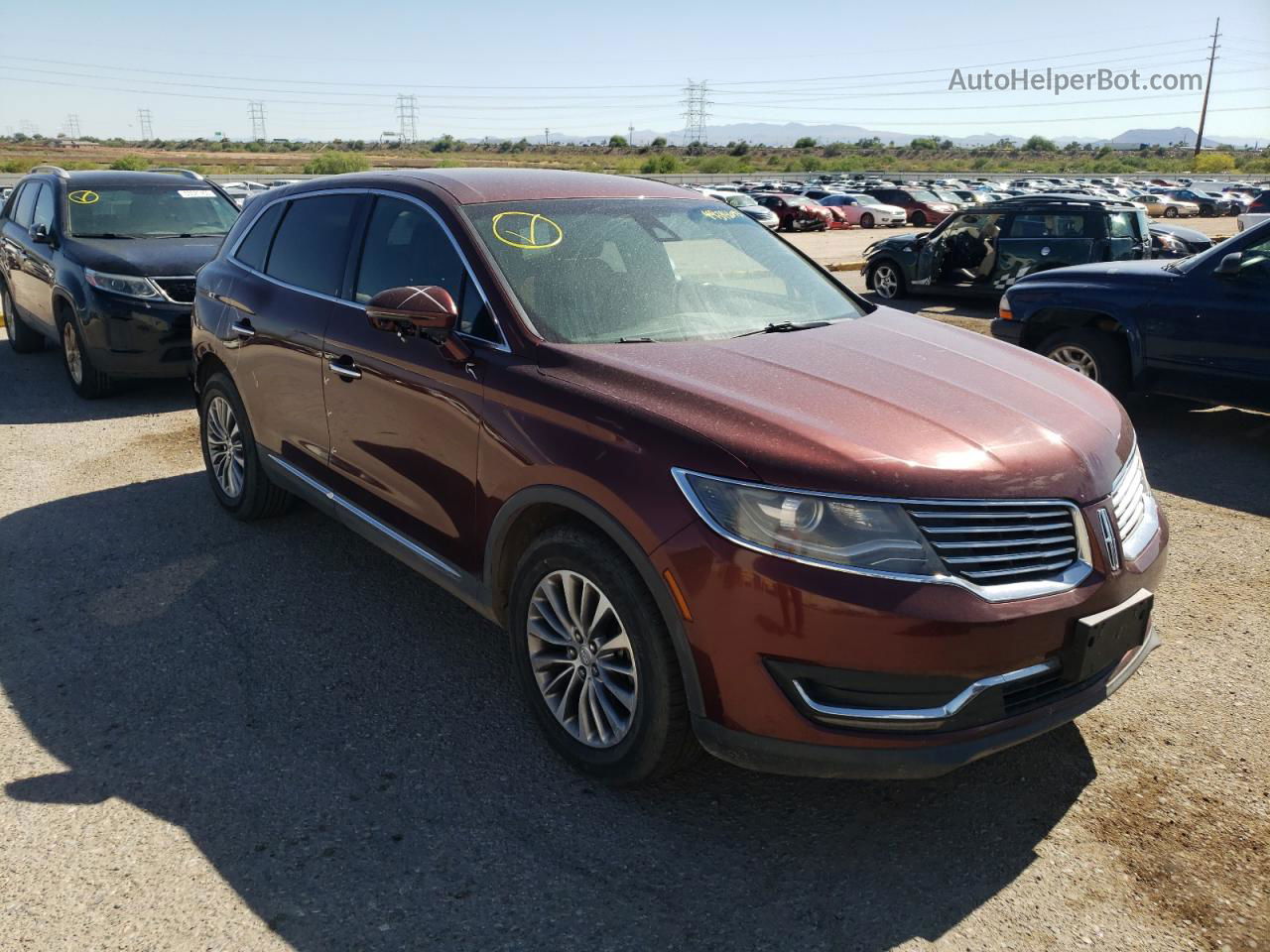 2016 Lincoln Mkx Select Коричневый vin: 2LMTJ8KR6GBL89367