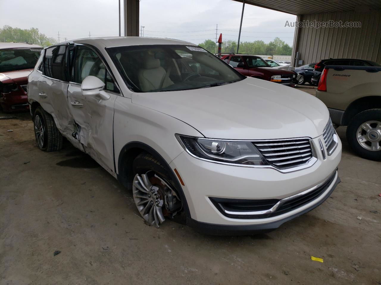 2016 Lincoln Mkx Select White vin: 2LMTJ8KR7GBL88289