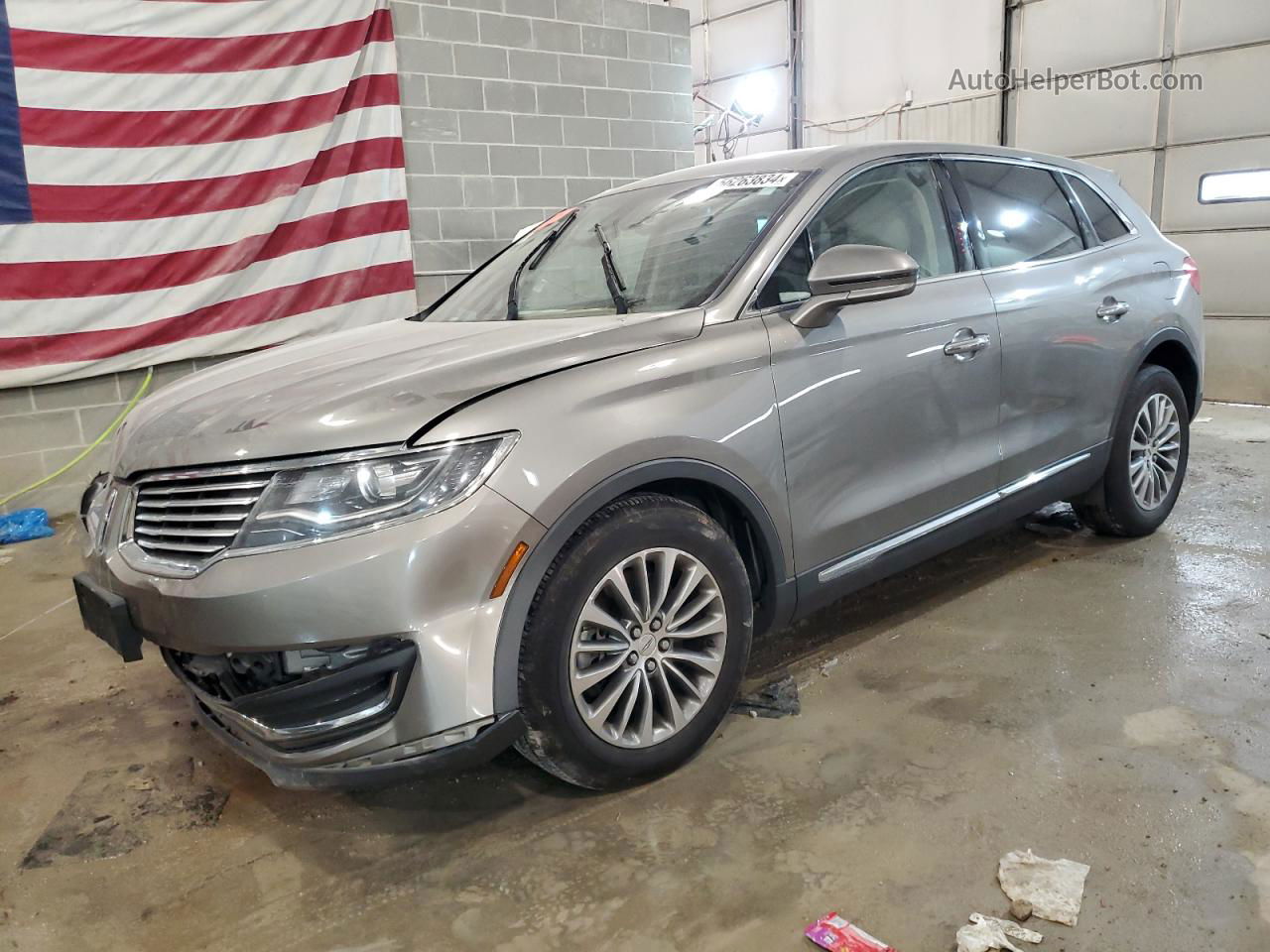 2016 Lincoln Mkx Select Серый vin: 2LMTJ8KR8GBL87068