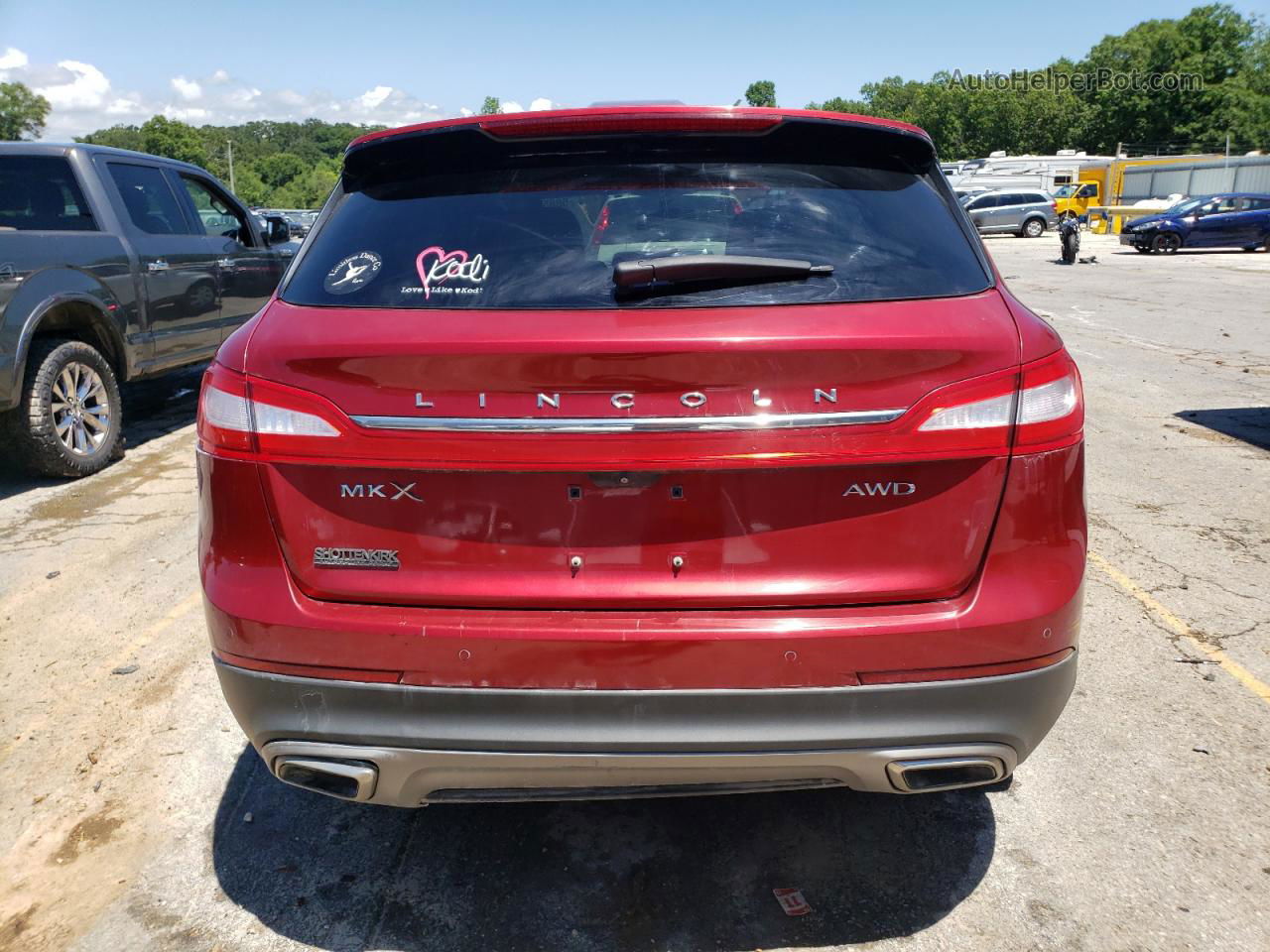 2016 Lincoln Mkx Select Red vin: 2LMTJ8KRXGBL35036