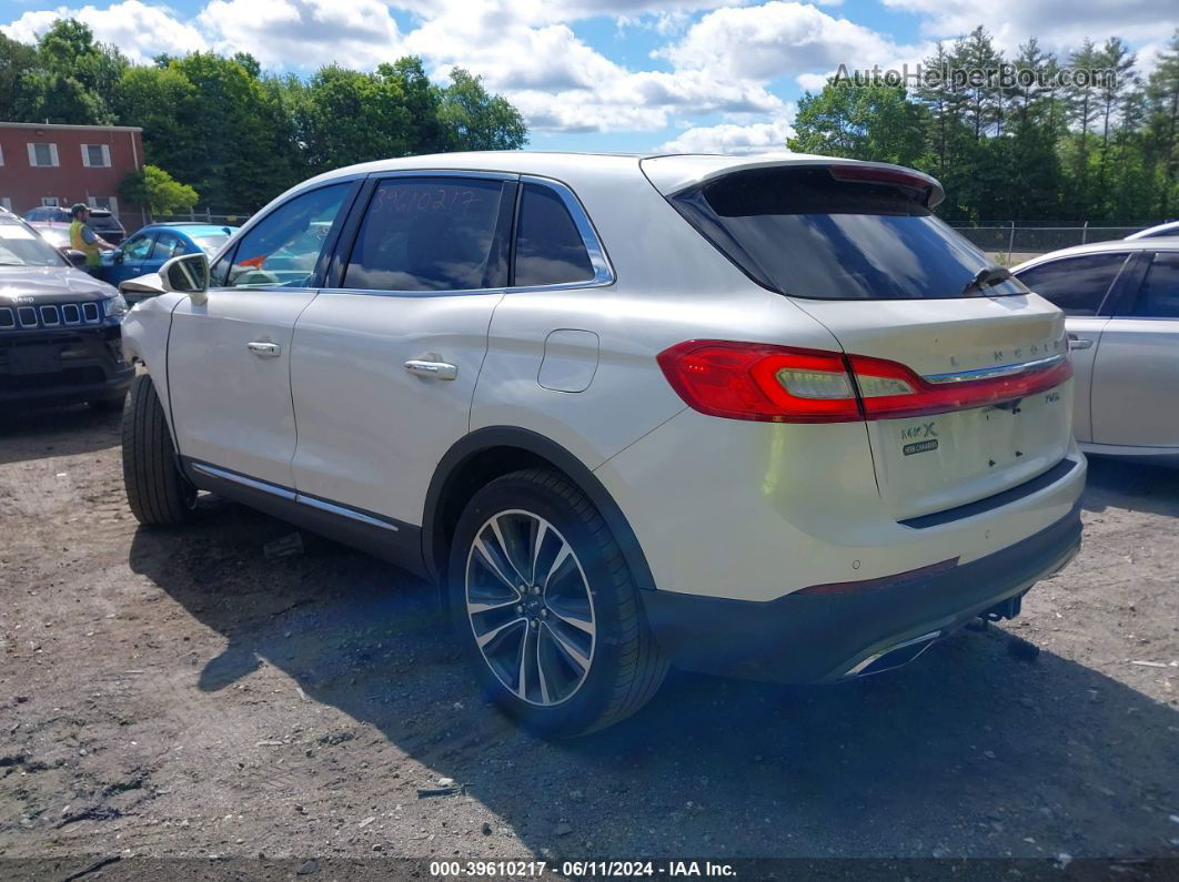 2016 Lincoln Mkx Reserve White vin: 2LMTJ8LP0GBL21000