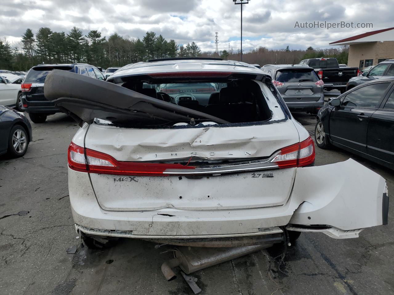 2016 Lincoln Mkx Reserve White vin: 2LMTJ8LP0GBL41604