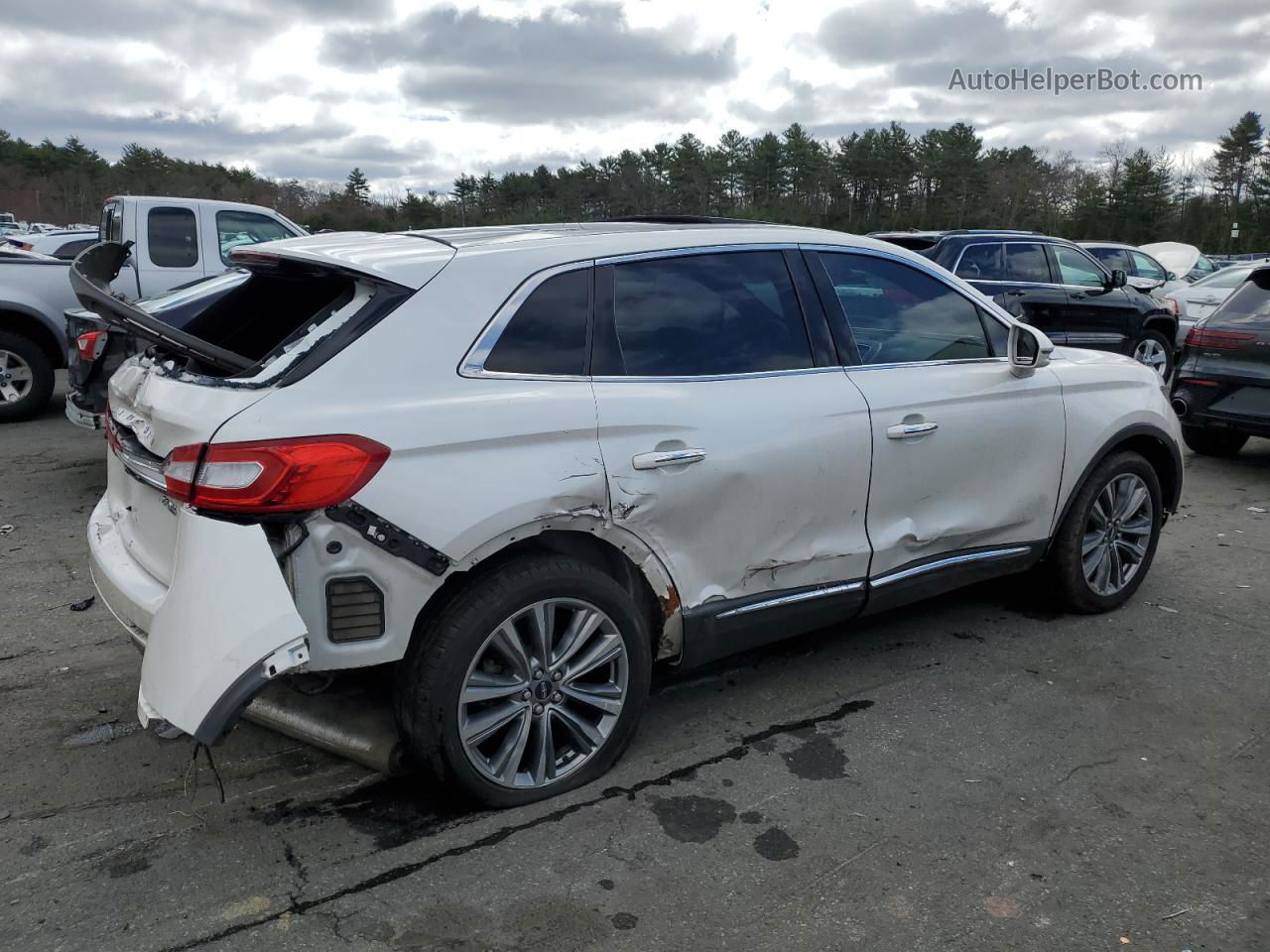 2016 Lincoln Mkx Reserve White vin: 2LMTJ8LP0GBL41604