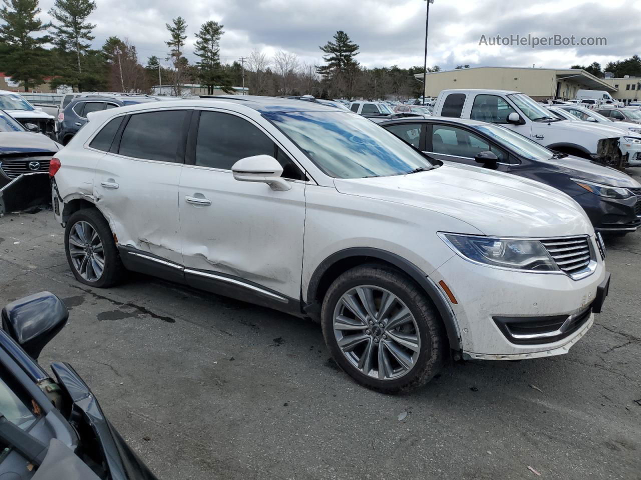 2016 Lincoln Mkx Reserve White vin: 2LMTJ8LP0GBL41604