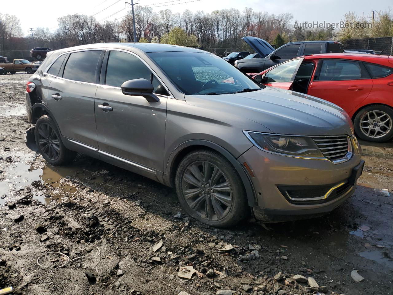 2016 Lincoln Mkx Reserve Gray vin: 2LMTJ8LP1GBL26299