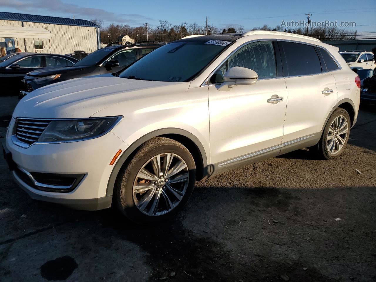 2016 Lincoln Mkx Reserve White vin: 2LMTJ8LP5GBL87641