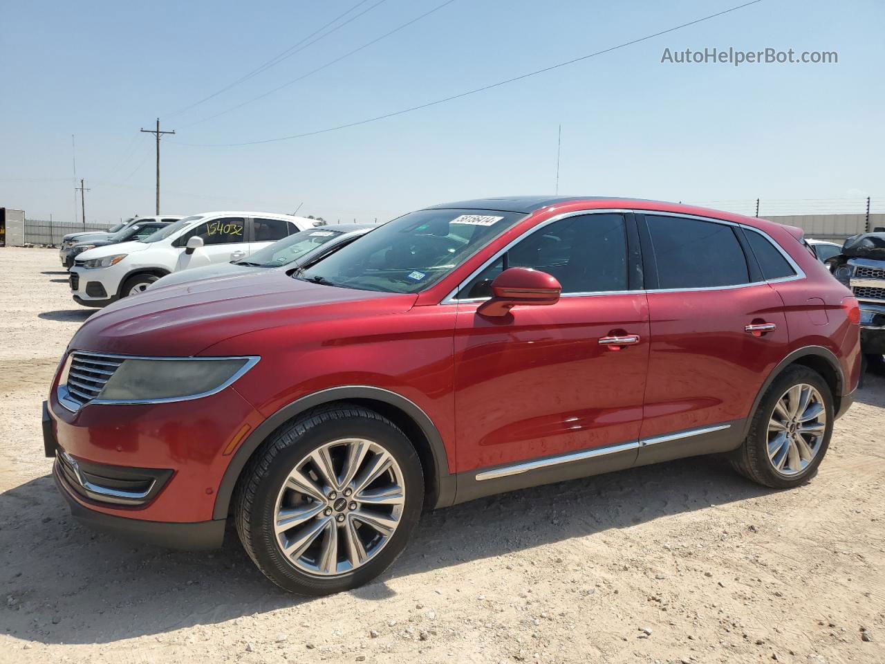 2016 Lincoln Mkx Reserve Бордовый vin: 2LMTJ8LP7GBL38795