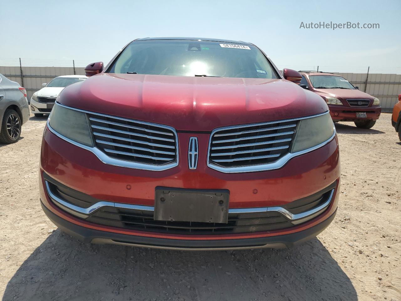 2016 Lincoln Mkx Reserve Бордовый vin: 2LMTJ8LP7GBL38795