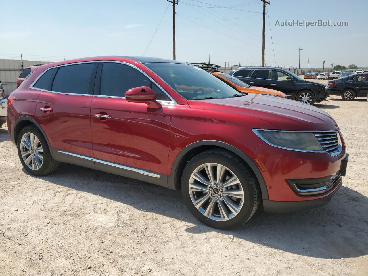 2016 Lincoln Mkx Reserve Бордовый vin: 2LMTJ8LP7GBL38795