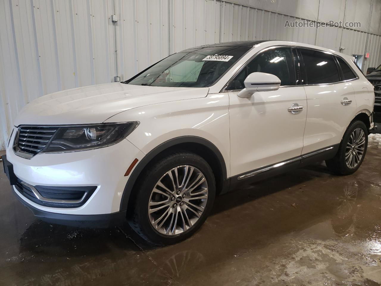 2016 Lincoln Mkx Reserve White vin: 2LMTJ8LR1GBL24084