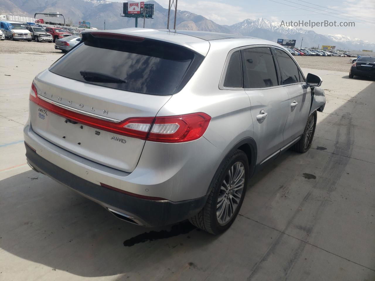 2016 Lincoln Mkx Reserve Silver vin: 2LMTJ8LR1GBL59899