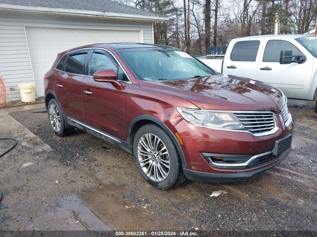 2016 Lincoln Mkx Reserve Красный vin: 2LMTJ8LR1GBL62558