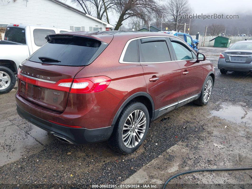 2016 Lincoln Mkx Reserve Красный vin: 2LMTJ8LR1GBL62558