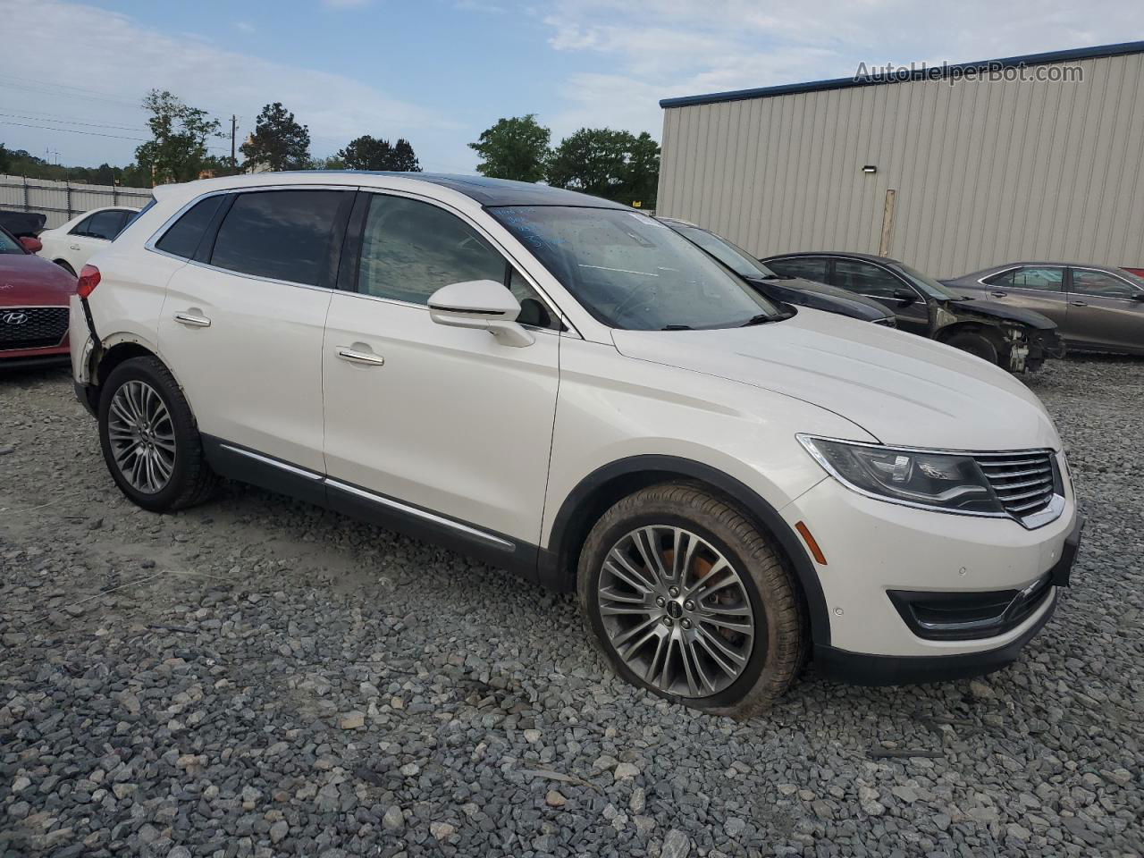 2016 Lincoln Mkx Reserve White vin: 2LMTJ8LR1GBL70028