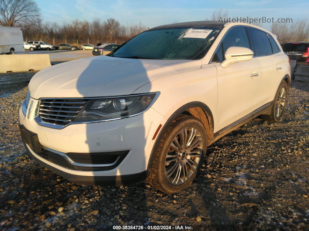 2016 Lincoln Mkx Reserve White vin: 2LMTJ8LR2GBL24627