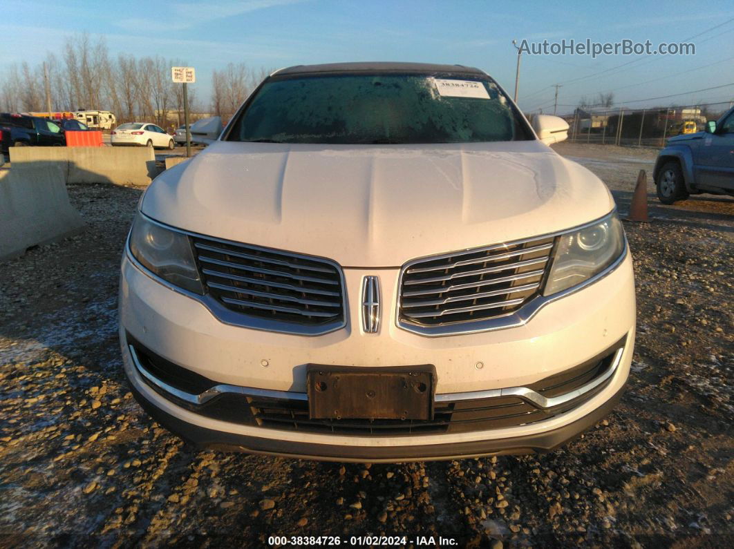 2016 Lincoln Mkx Reserve White vin: 2LMTJ8LR2GBL24627