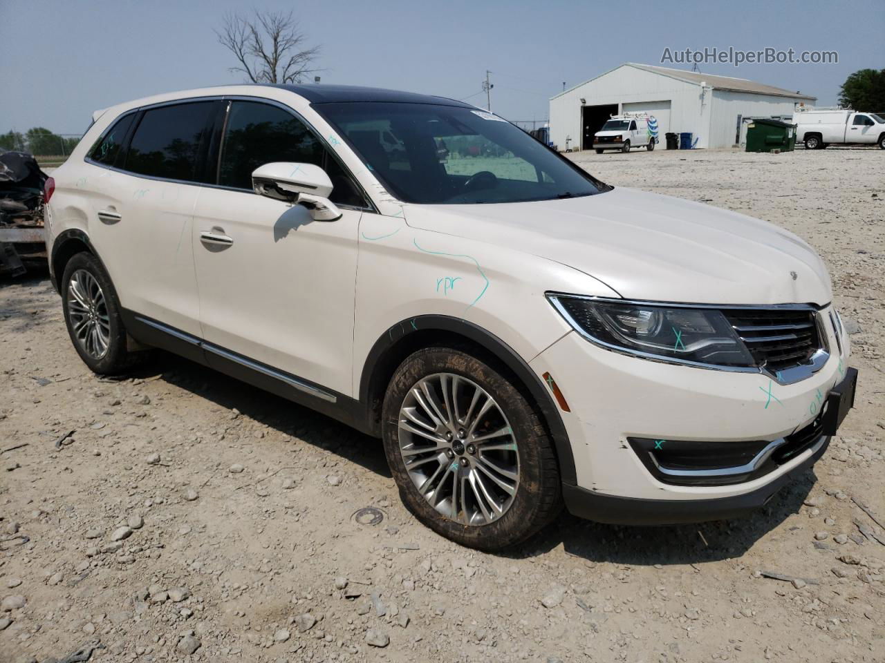 2016 Lincoln Mkx Reserve White vin: 2LMTJ8LR2GBL62567