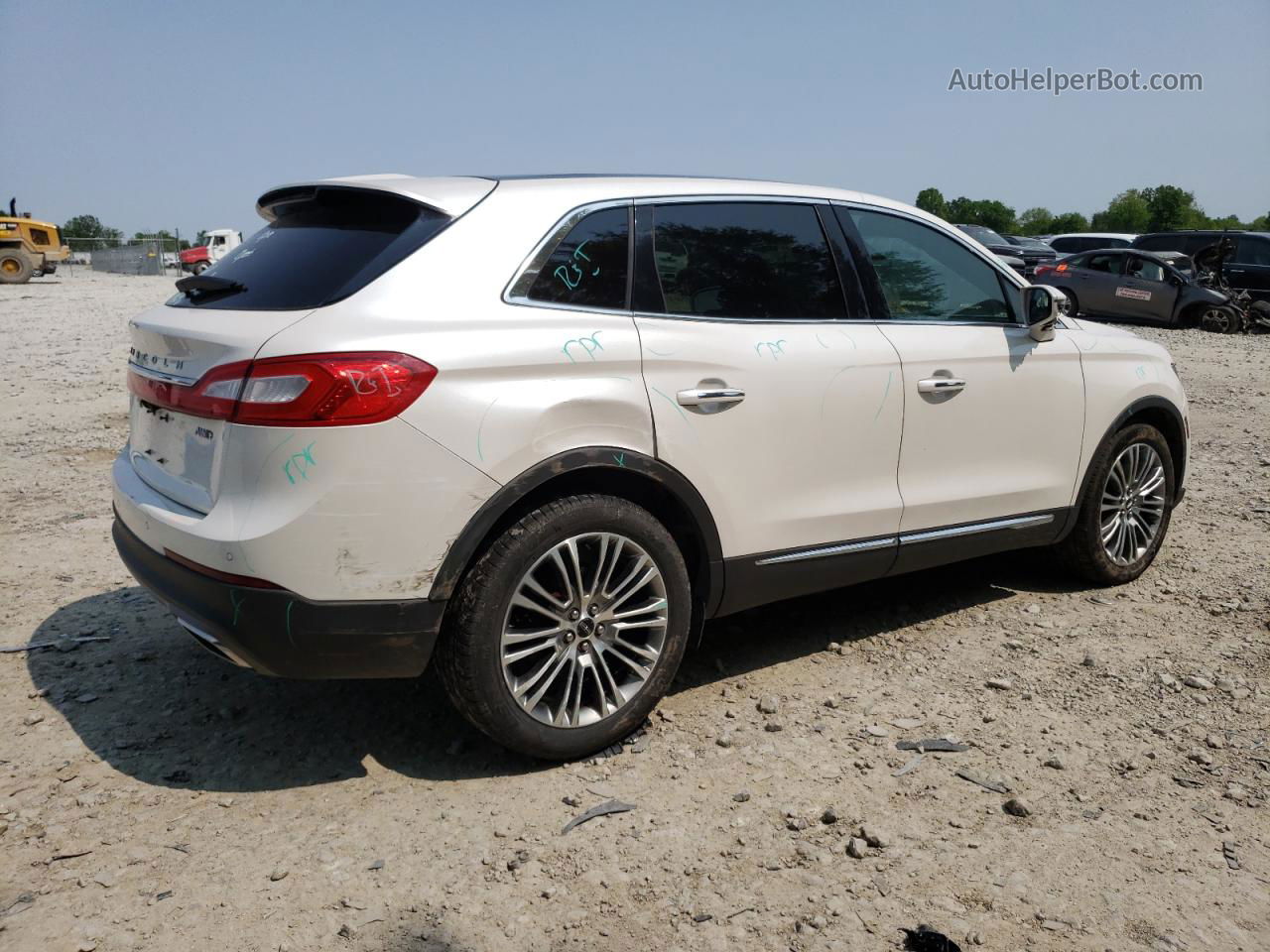 2016 Lincoln Mkx Reserve White vin: 2LMTJ8LR2GBL62567