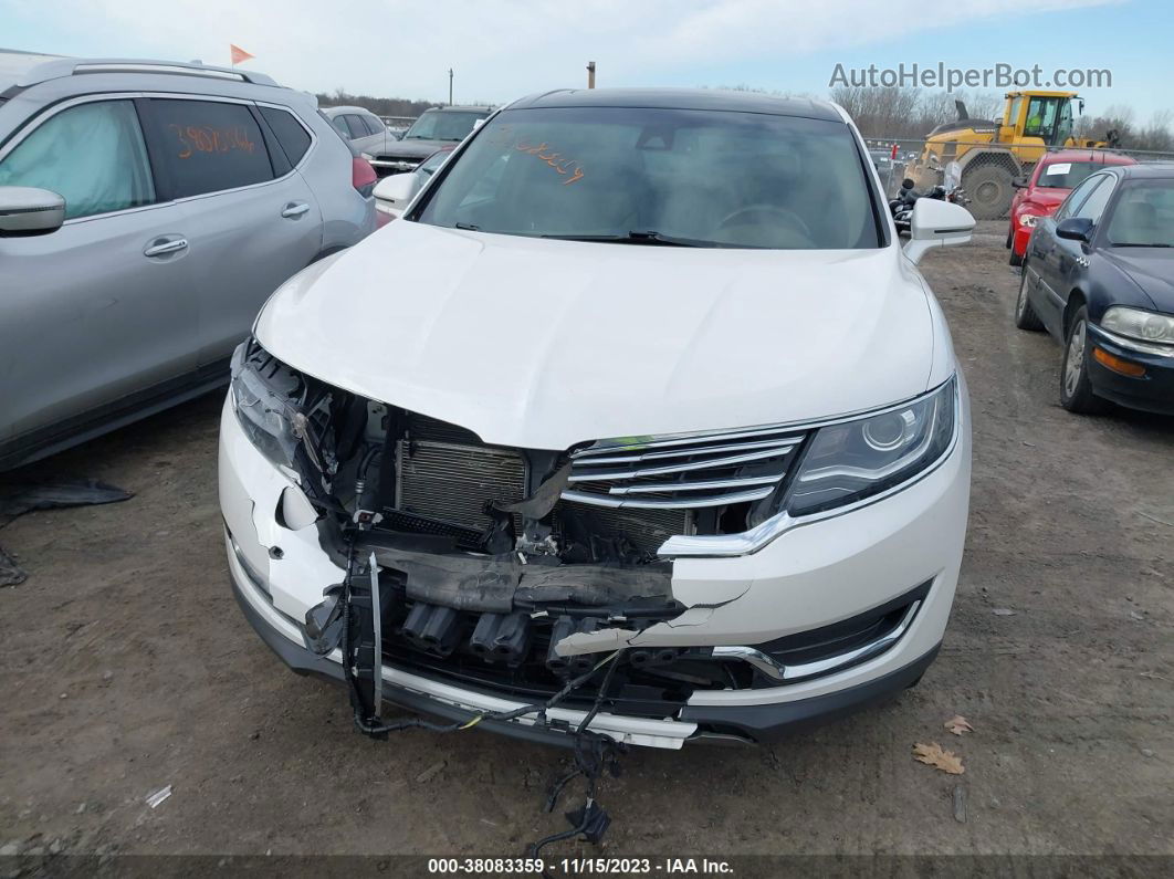 2016 Lincoln Mkx Reserve White vin: 2LMTJ8LR3GBL59421